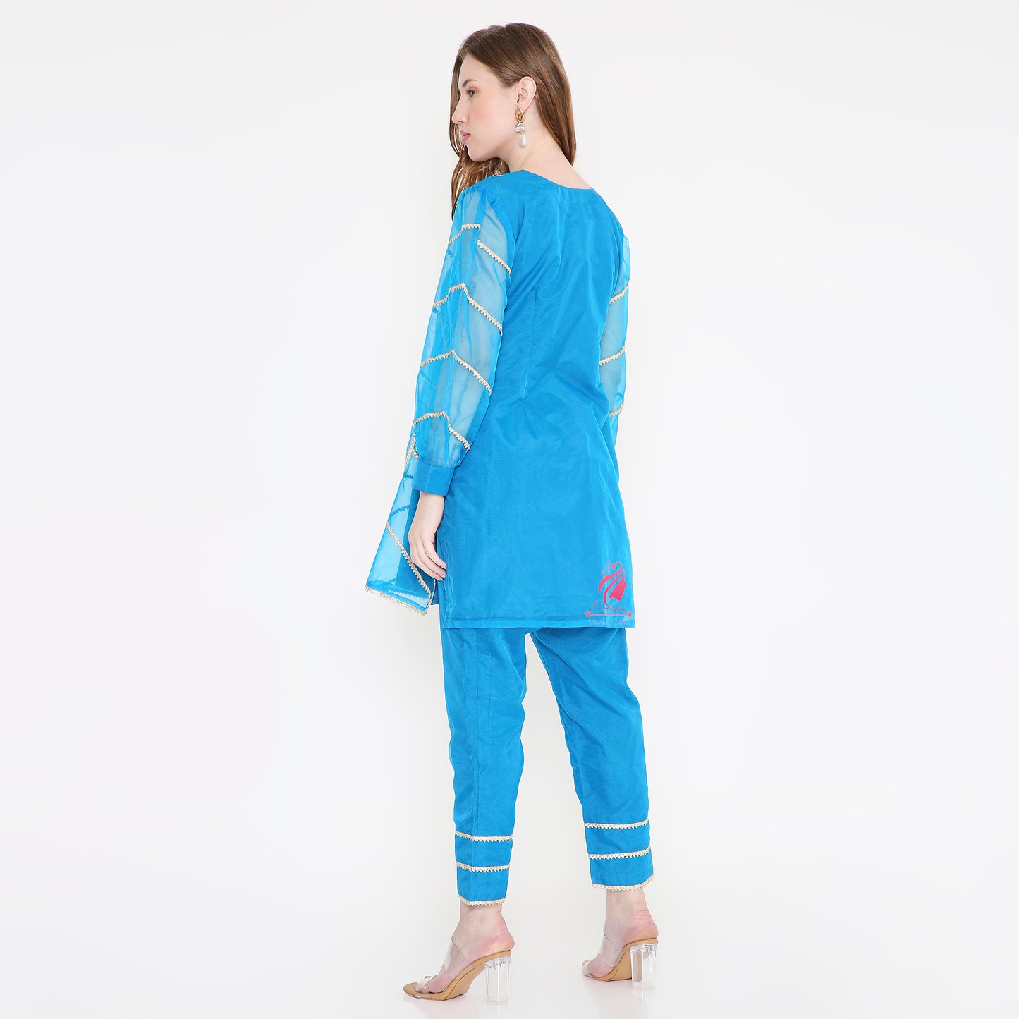 Blue Organza suit - EIARAA STUDIO