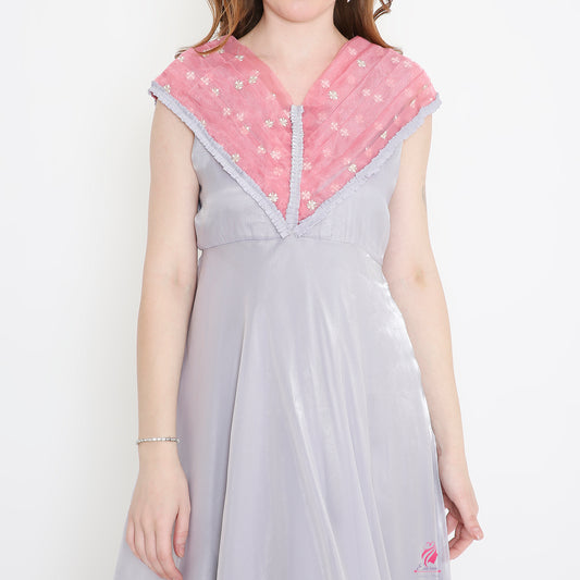 Satin Organza Dress - EIARAA STUDIO