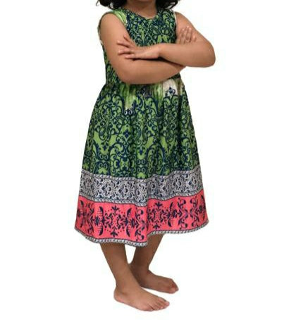 Green Printed Dress - EIARAA STUDIO