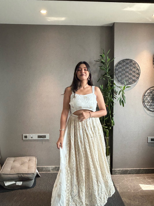 White and Gold Dress - EIARAA STUDIO