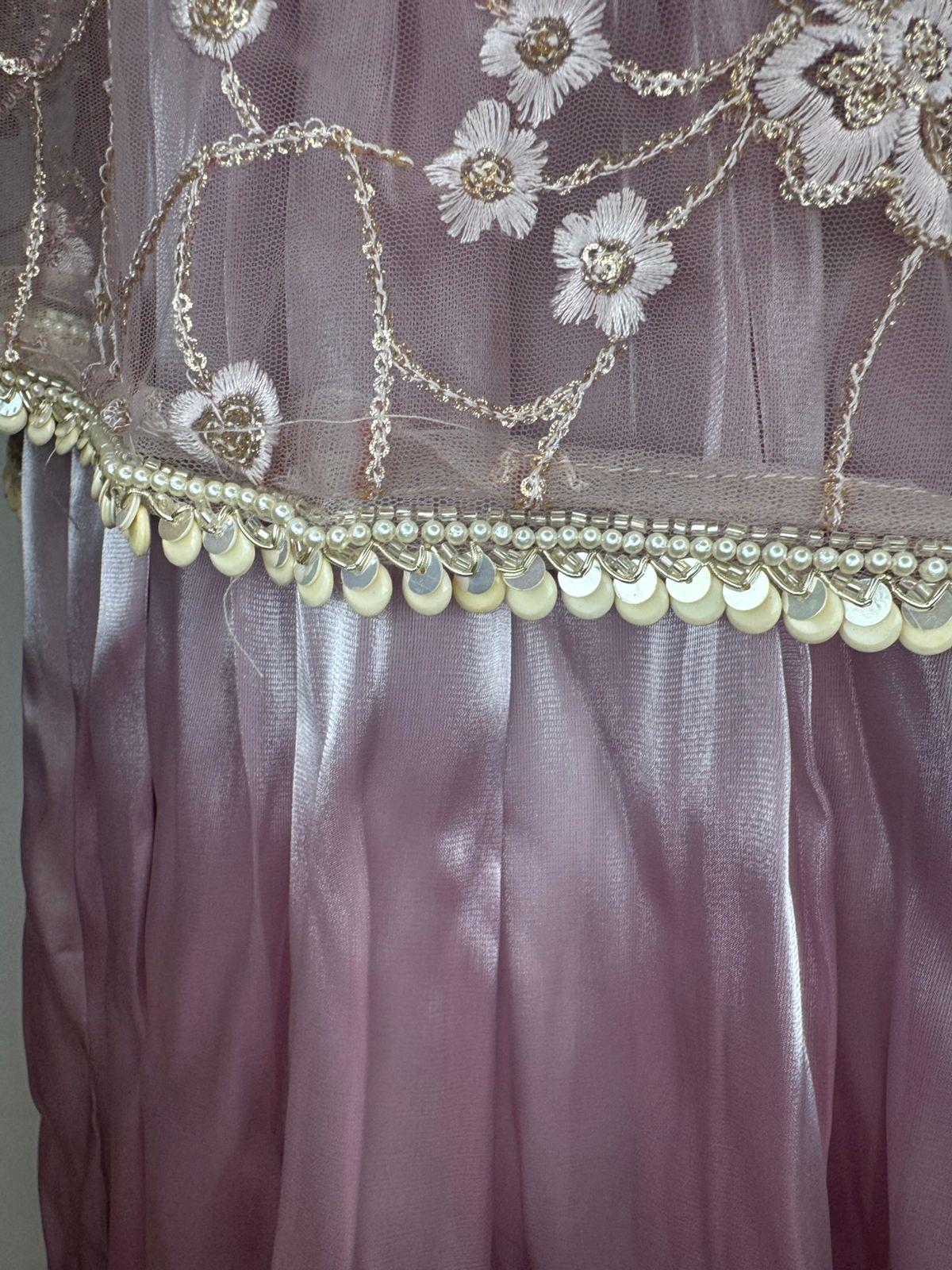 Kids Embroidered Cape Gown - EIARAA STUDIO
