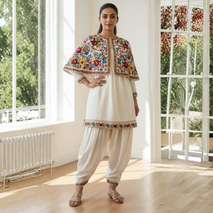Cape Style Kurta Set