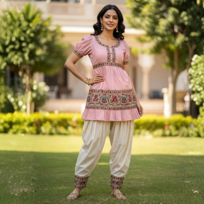 Tiered Kurta Set