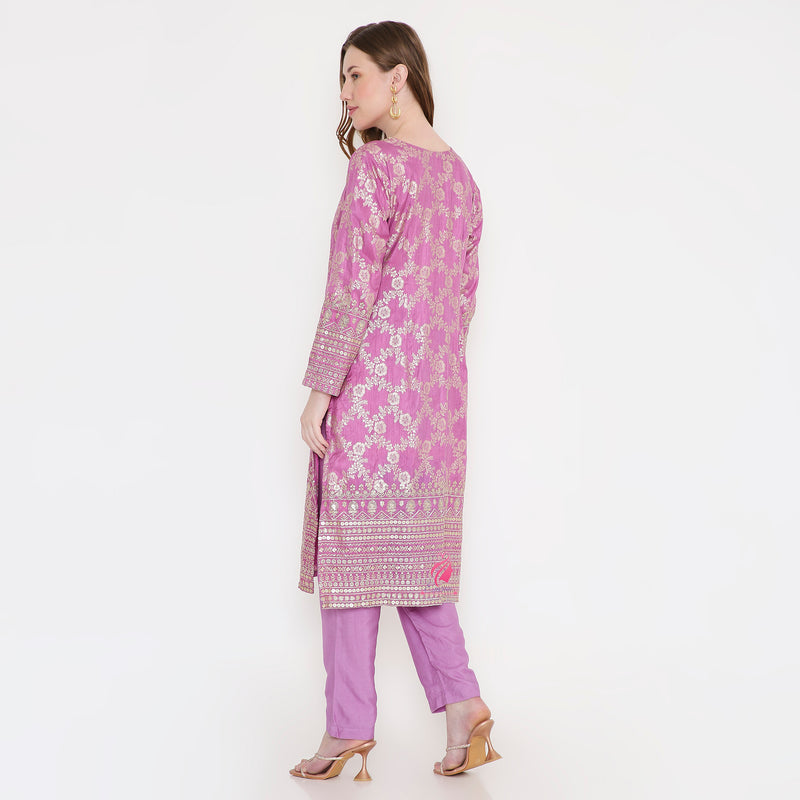 Lavender  Kurti & Pant