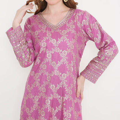 Lavender  Kurti & Pant - EIARAA STUDIO