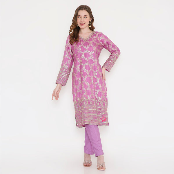 Lavender  Kurti & Pant