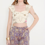 White and Purple Co-Ord Set
