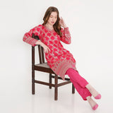 Rani Pink Embroidery Kurti & Pant
