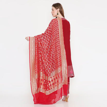 Maroon embroidered suit - EIARAA STUDIO