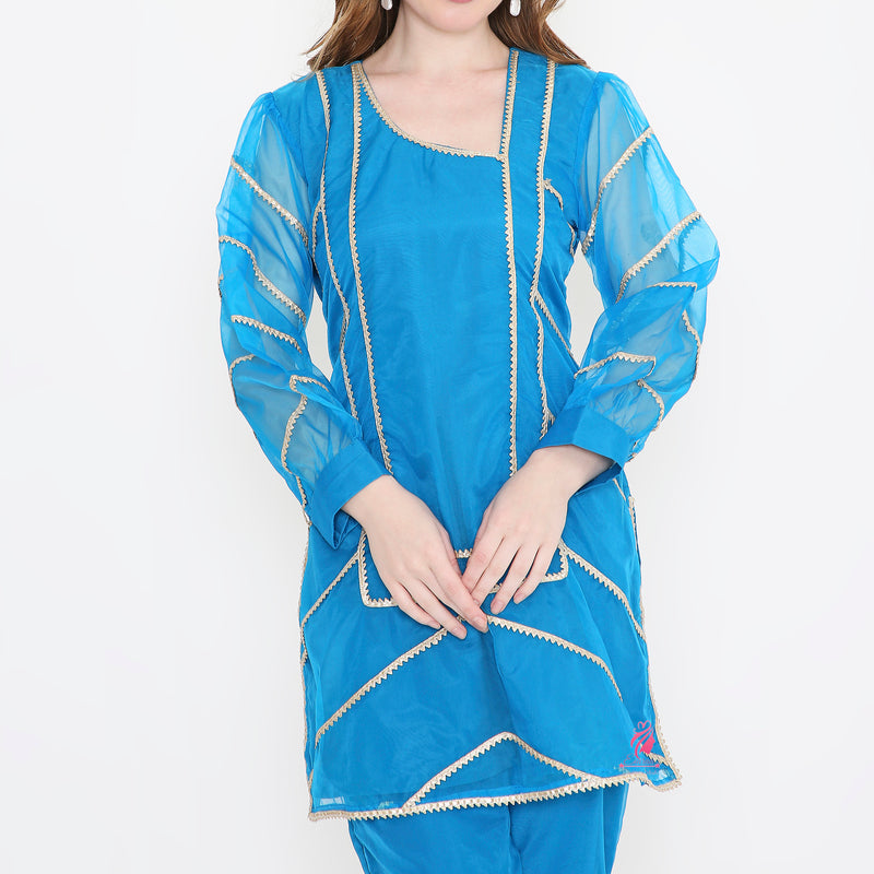 Blue Organza suit