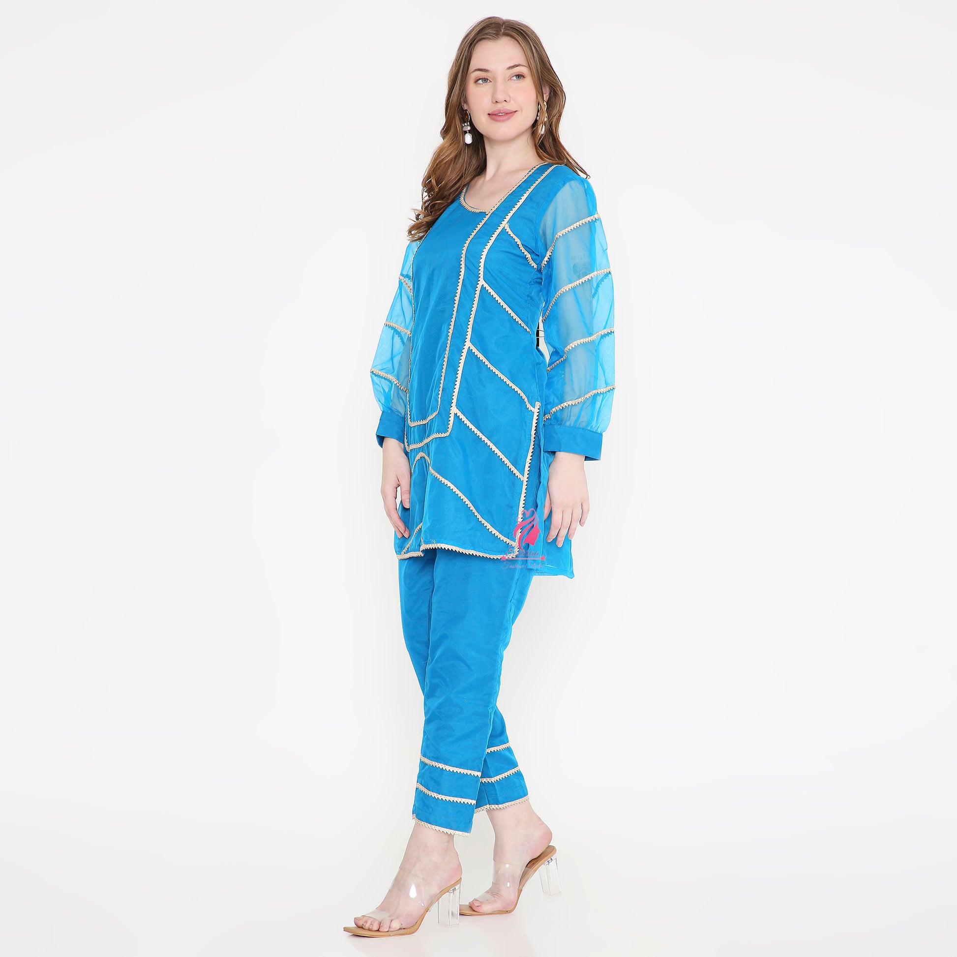 Blue Organza suit - EIARAA STUDIO