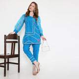 Blue Organza suit