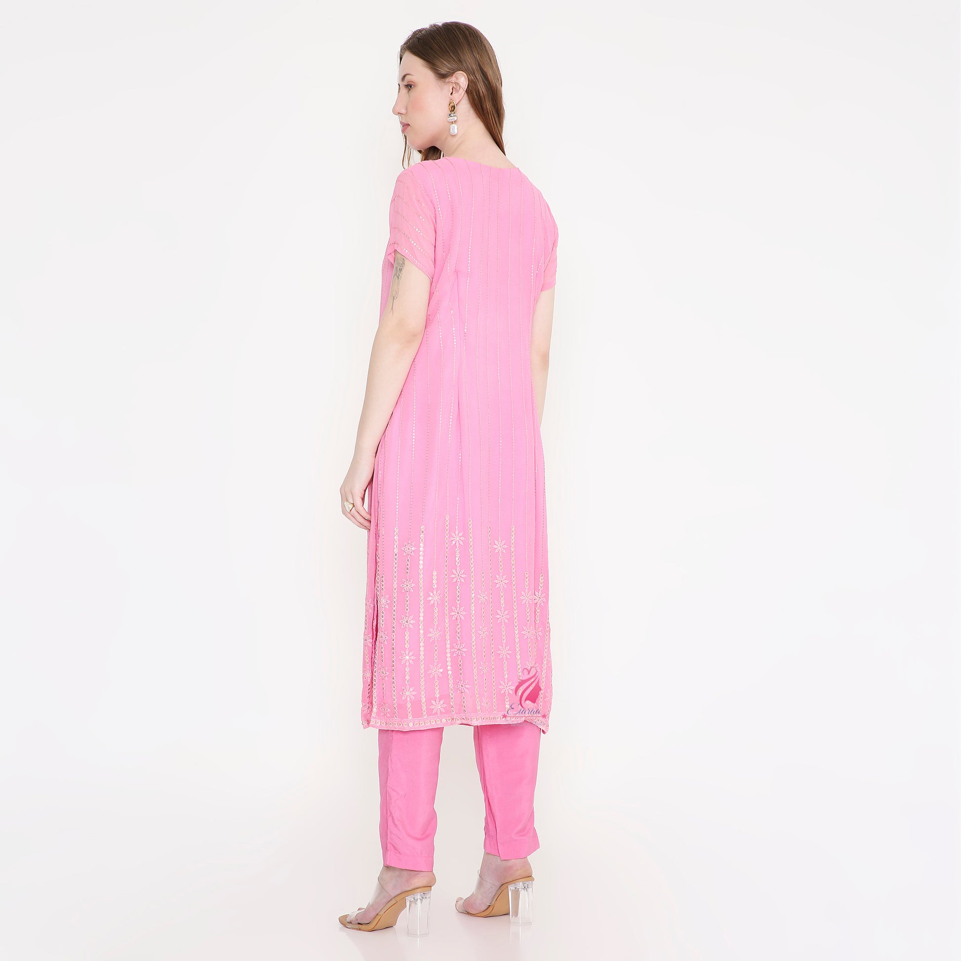Pink Simplicity Kurti & Pant - EIARAA STUDIO