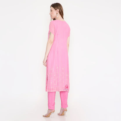 Pink Simplicity Kurti & Pant - EIARAA STUDIO
