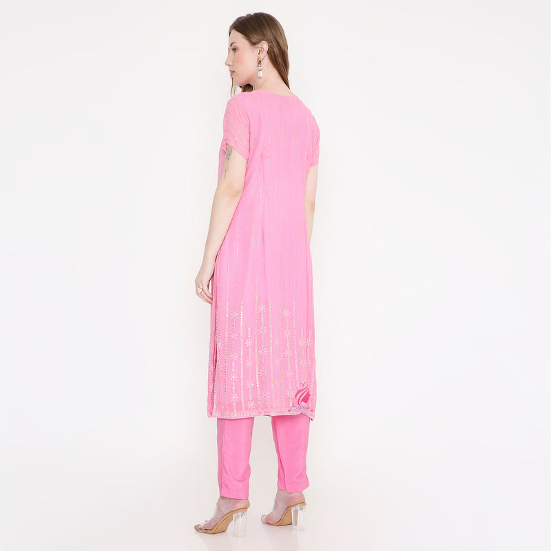 Pink Simplicity Kurti & Pant