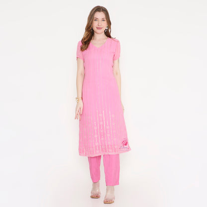 Pink Simplicity Kurti & Pant - EIARAA STUDIO