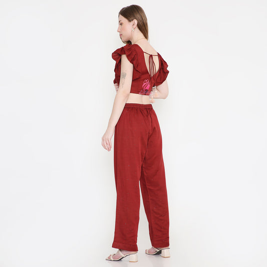 Red Co-Ord Set - EIARAA STUDIO