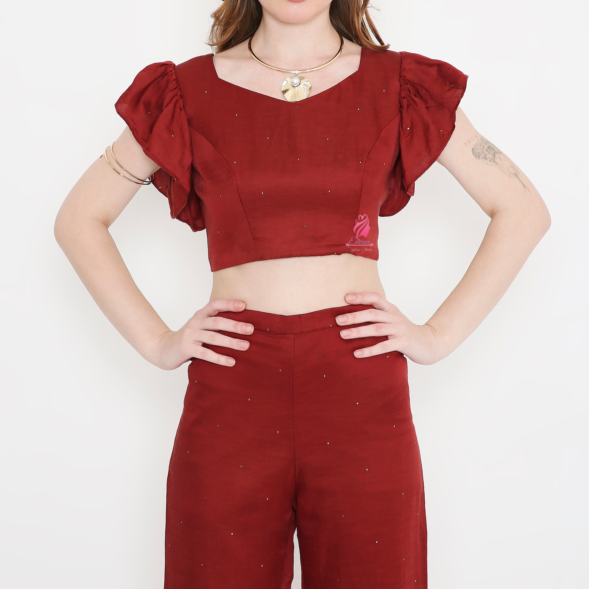 Red Co-Ord Set - EIARAA STUDIO