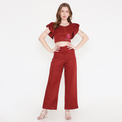 Red Co-Ord Set - EIARAA STUDIO