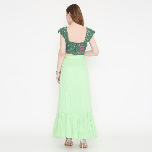 Green Lehenga Set - EIARAA STUDIO
