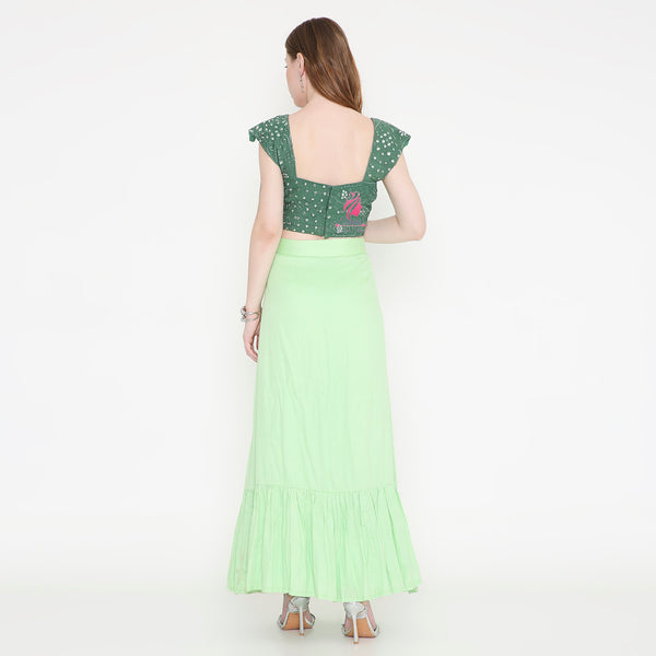 Green Lehenga Set