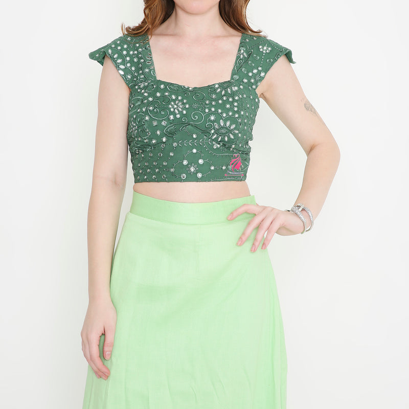 Green Lehenga Set