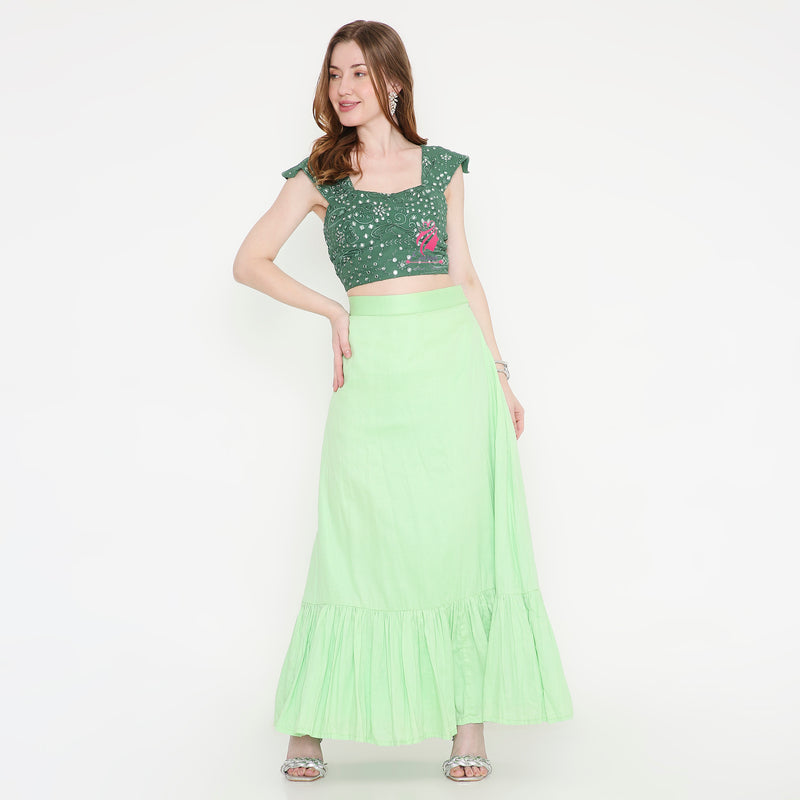 Green Lehenga Set