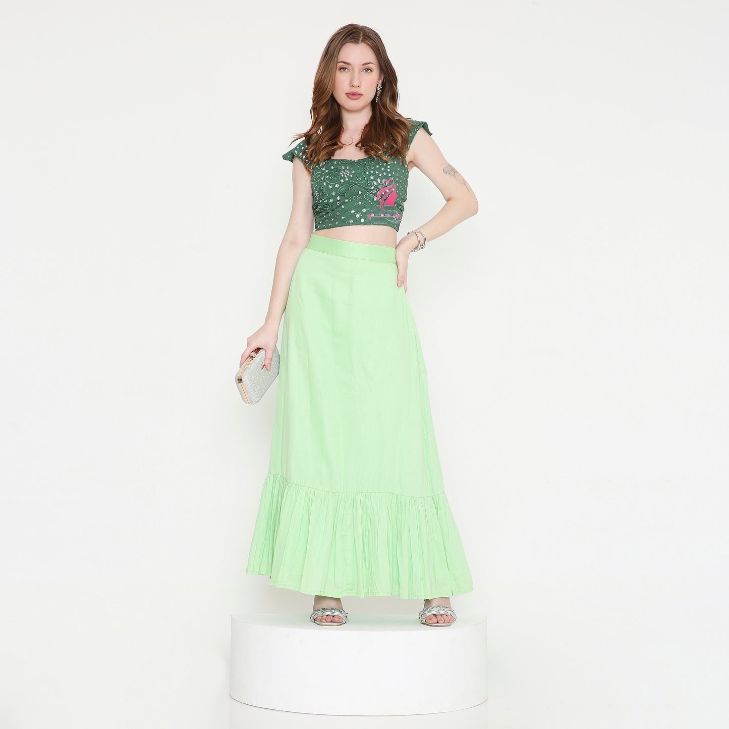 Green Lehenga Set - EIARAA STUDIO