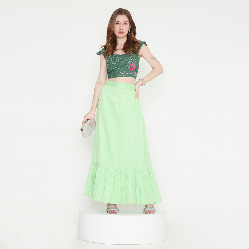 Green Lehenga Set