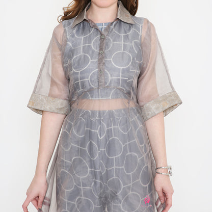 Grey A-line coord set - EIARAA STUDIO