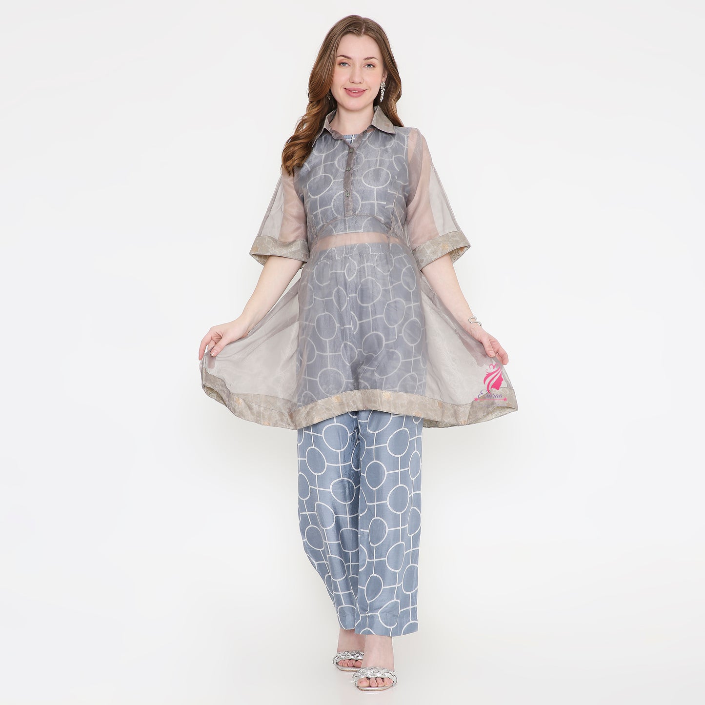 Grey A-line coord set - EIARAA STUDIO