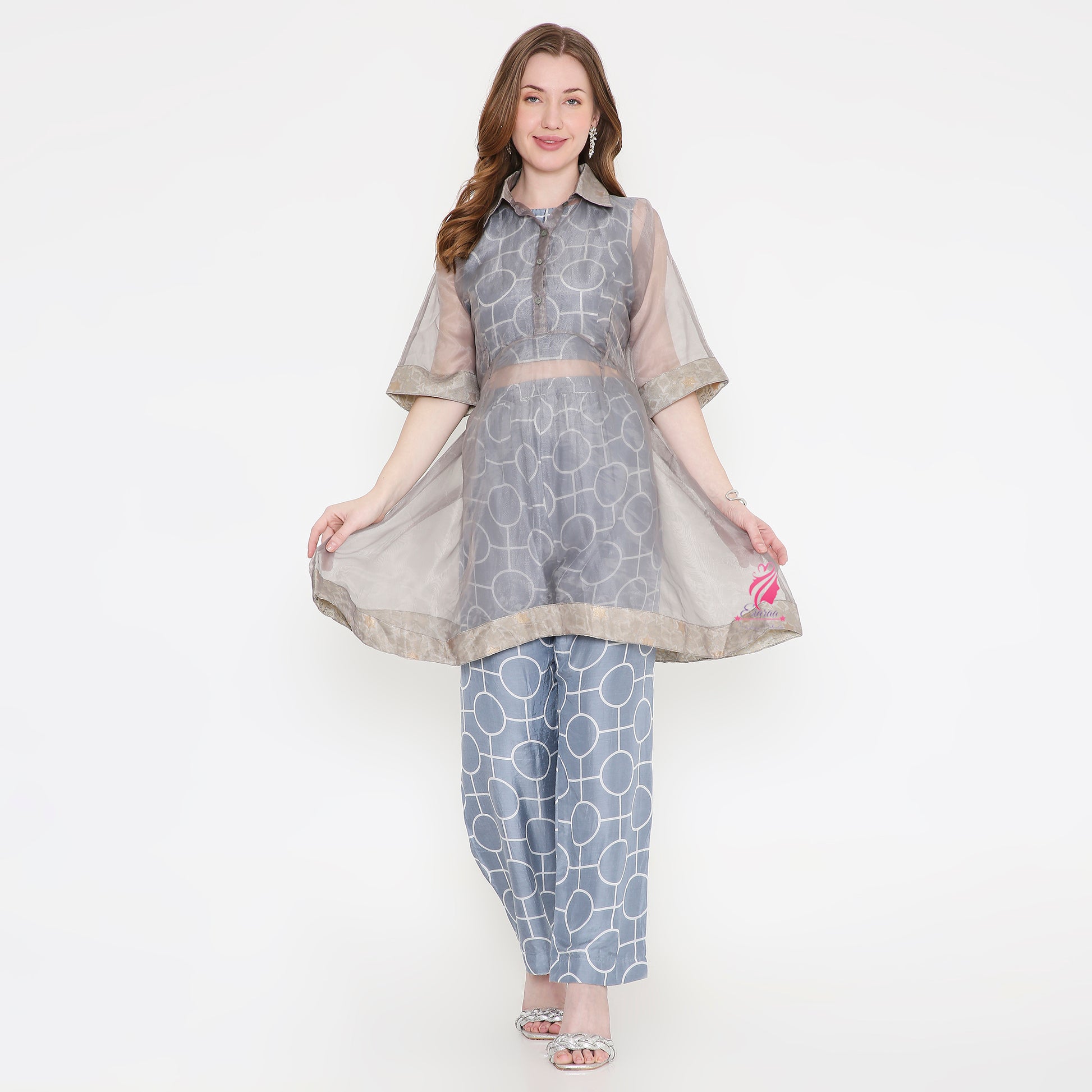 Grey A-line coord set - EIARAA STUDIO