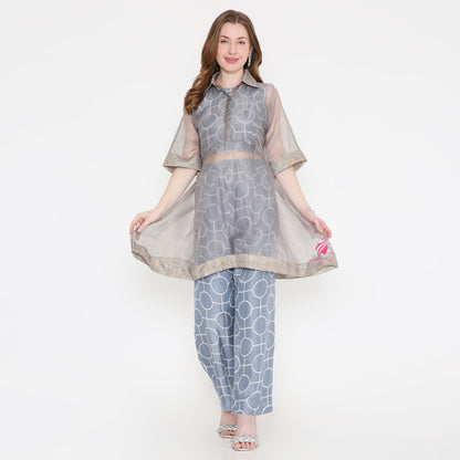 Grey A-line coord set - EIARAA STUDIO