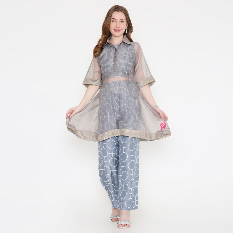 Grey A-line coord set