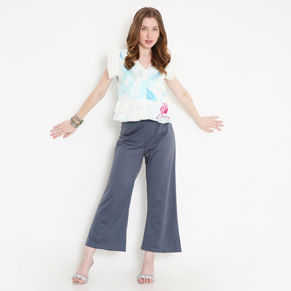 Grey pant with tie dye shirt set