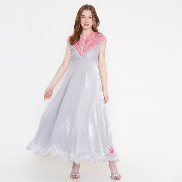 Satin Organza Dress