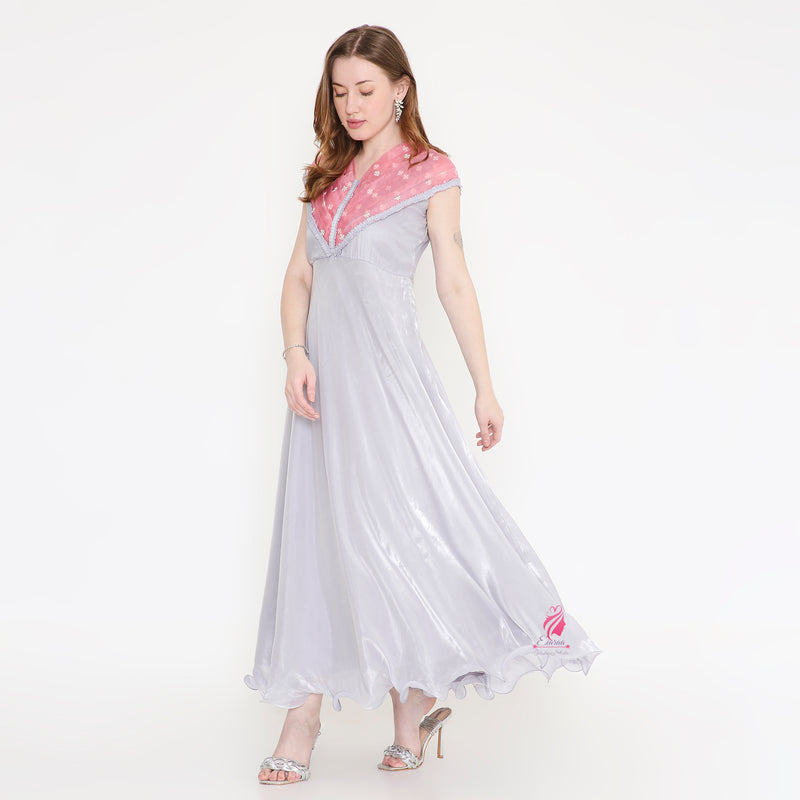 Satin Organza Dress