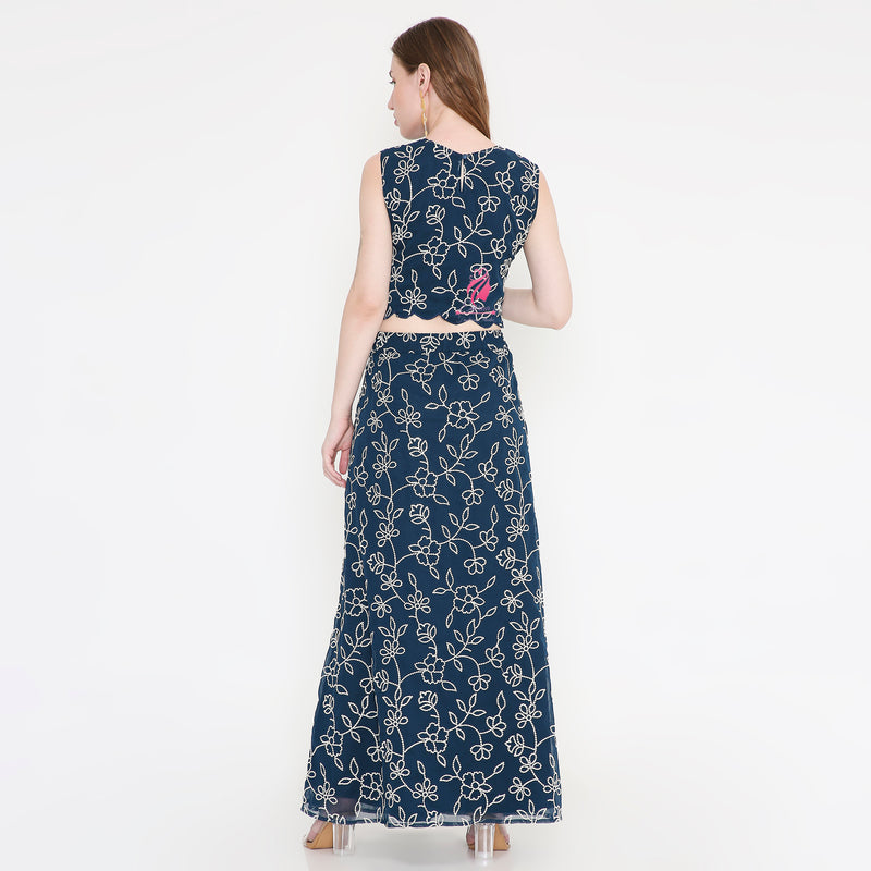 Embroidered Skirt Top