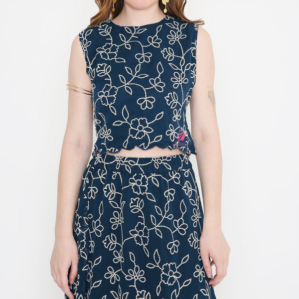 Embroidered Skirt Top