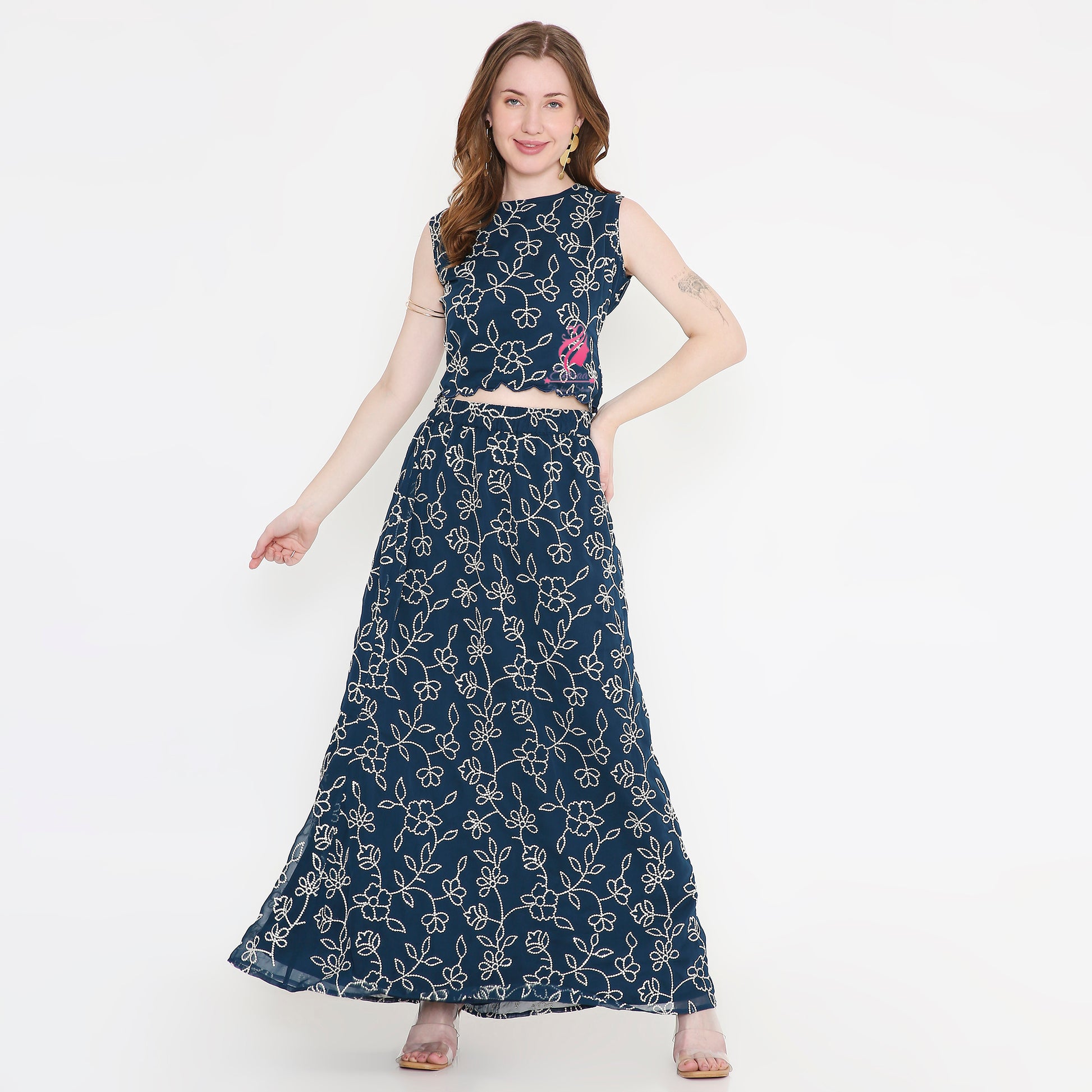 Embroidered Skirt Top - EIARAA STUDIO