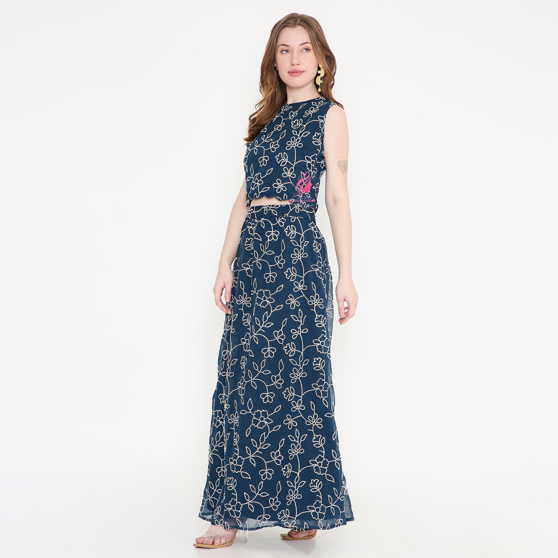 Embroidered Skirt Top - EIARAA STUDIO