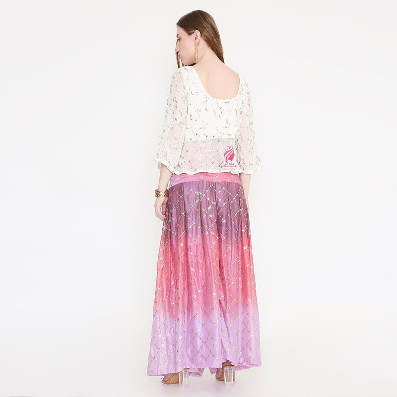 Shaded sequin pant and top