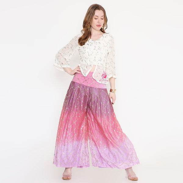 Shaded sequin pant and top