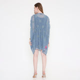 Grey embroidered Kaftan Dress