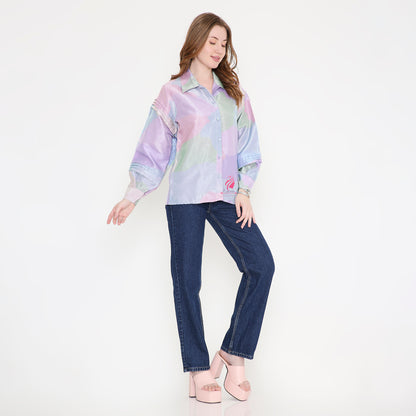 Organza pastel Shirt - EIARAA STUDIO