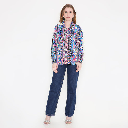 Mosaic Printed Shirt - EIARAA STUDIO