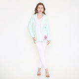 Paste Blue and White sequin Blazer