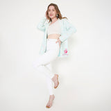 Paste Blue and White sequin Blazer