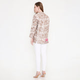 White and Brown Blazer