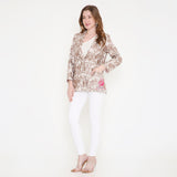 White and Brown Blazer